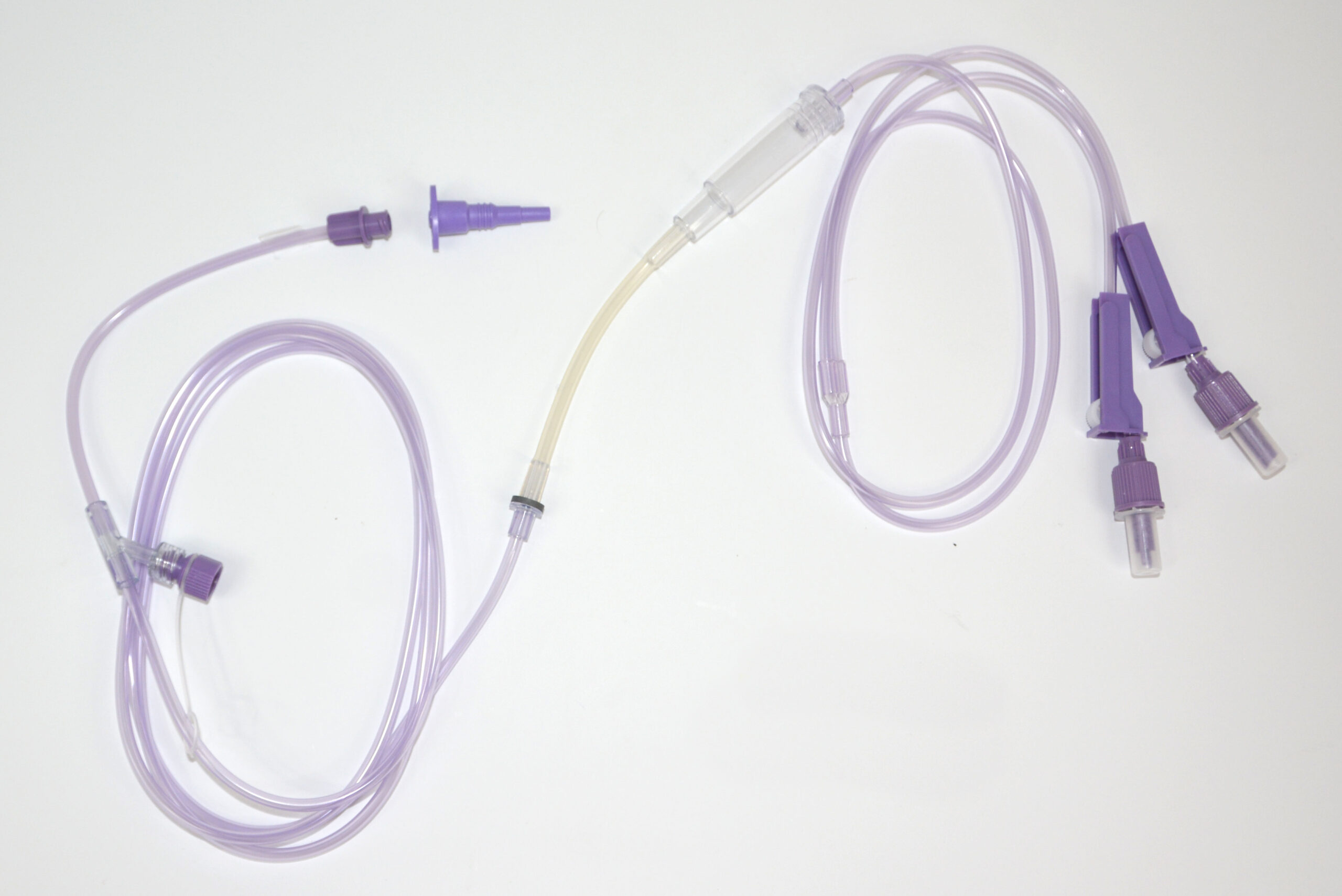 Enteral nutrition ENFit pump set with double line for Kangaroo pump